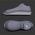 Light Blue Knitted Casual Shoes With Comfortable Black Textured Sole For Daily Wear