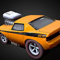 Electric Toy Cartoon Style Yellow Car With Big Eyes Engine And Exhaust Pipes