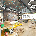 Trendy Digital Lifestyle Products Retail Store With Display Shelves And Product Displays