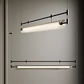 Modern Minimalist Pendant Light With Metal Frame And Glass Shade For Contemporary Interior