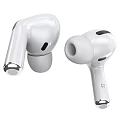White Wireless Earbuds with Open Charging Case Modern Design and LED Indicator 3d model