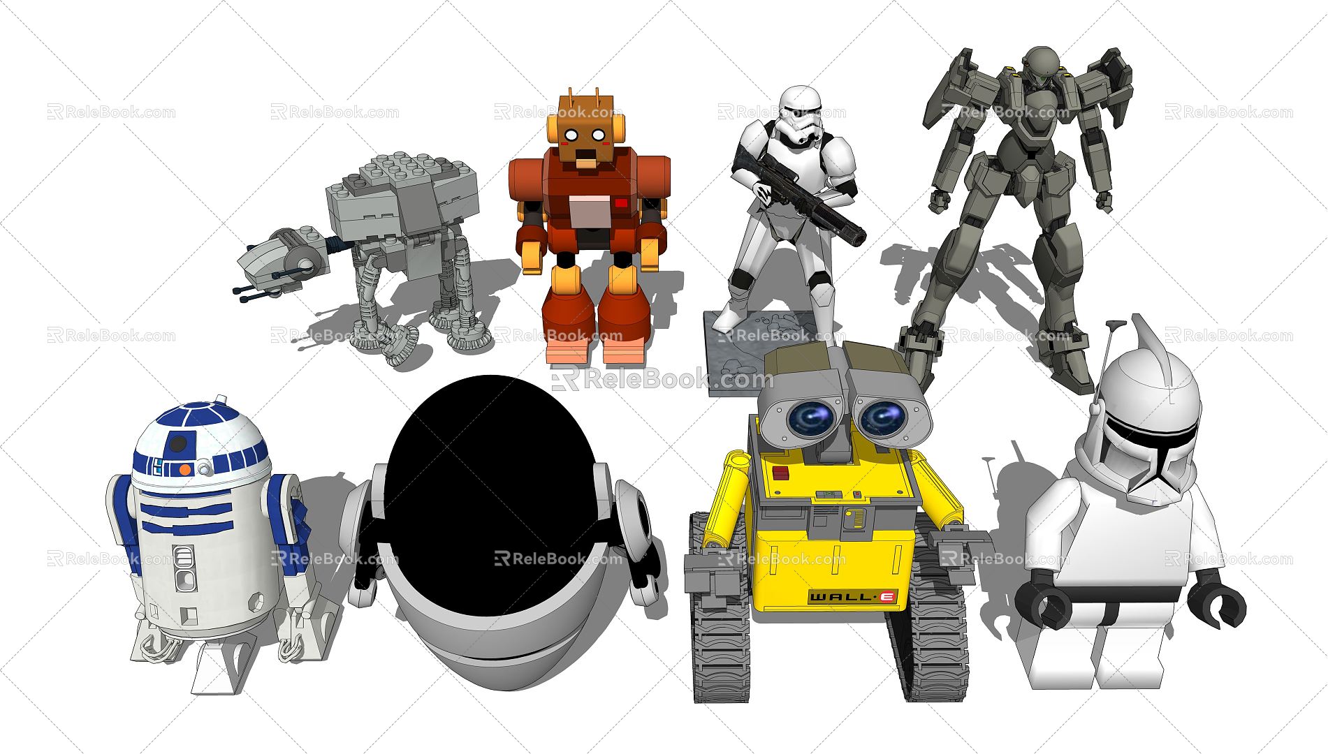 Modern Robots 3d model