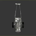 Camouflage Military Multiple Launch Rocket Weapon with Trailer Mounted Launch Tubes and Wheeled Design