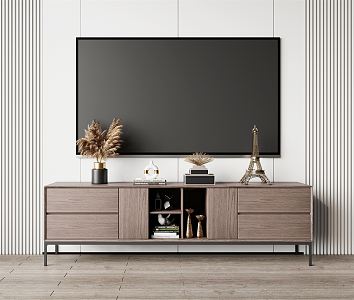 Modern TV Cabinet Solid Wood TV Cabinet 3d model