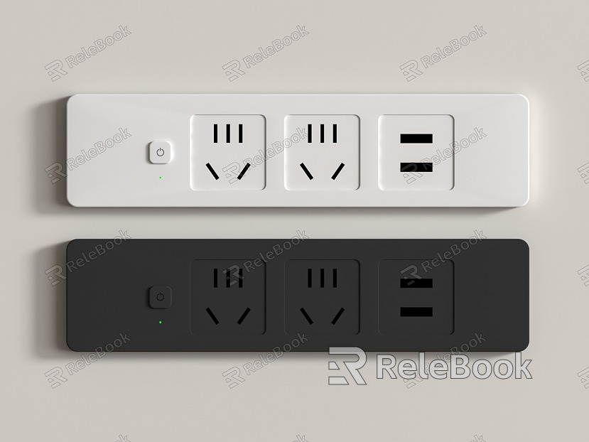 Smart embedded socket panel nine-hole switch USB model