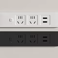 Smart embedded socket panel nine-hole switch USB 3d model