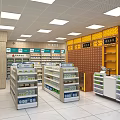 Well Organized Shopping Mall Store With Shelves Products Cashier Counter And Bright Lighting
