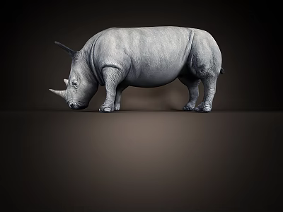 Modern rhinoceros monoceros rhinoceros 3d model