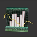 Stylish Black Scroll Household Supplies Featuring Silver Bar Chart And Blue Curve