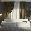 Modern double sofa 3d model