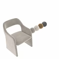 Modern Beige Single Chair With Sleek Design And Soft Velvet Upholstery