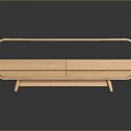 Modern Wooden Coffee Table With Simple Design And Storage Drawers