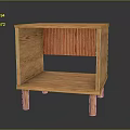 Wooden Entryway Side Cabinet With Open Shelf Natural Wood Tone And Sturdy Legs