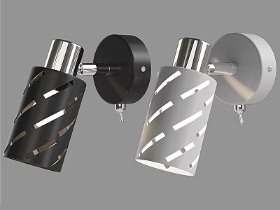Modern Downlights and Spotlights with Black White Hollow Pattern Design 3d model