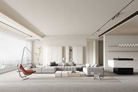 modern living room 3d model