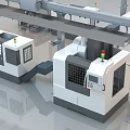 Advanced Industrial Equipment CNC Machines With Control Panels And Mechanical Structures