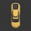 Golden Luxury Sports Car With Sleek Body Design And Shiny Wheels