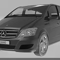 Mercedes Benz Black MPV With Sleek Exterior Design And Silver Wheels
