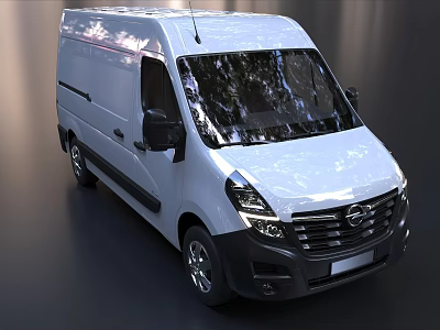 White Commercial Cargo Van With Reflective Windows And Modern Exterior Design 3d model