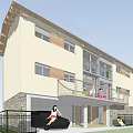 Modern Two Story Detached House With Balcony Garage And Light Colored Exterior