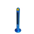 Blue Standing Tower Fan With Yellow Accent And Modern Design Structure