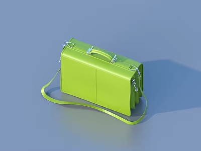 Leather bag handbag briefcase computer bag file bag 3d model