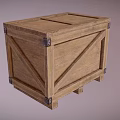 Sturdy Wooden Crate With Metal Hardware For Storage And Transport Use