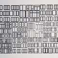 Various Windows with Different Shapes Sizes Arranged in Geometric Pattern