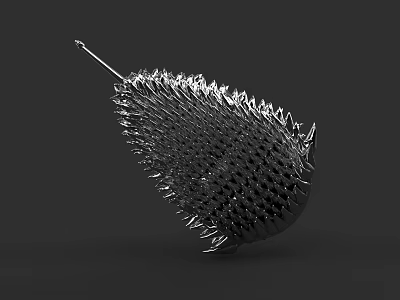Spiked Metal Weapon With Sharp Spikes And Intricate Design Structure 3d model