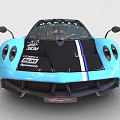 Blue DAHLEY Sports Car With Sleek Design And Aerodynamic Body Shape