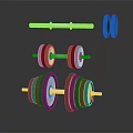 Fitness Equipment Collection Including Dumbbells Barbell And Weight Plates For Gym Workout