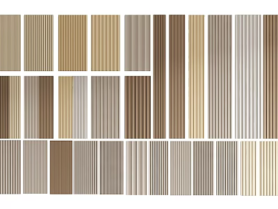 Variety Of Wall Paneling Colors And Textures 3d model
