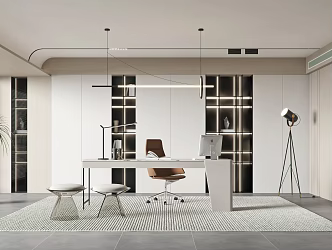 Modern study 3d model