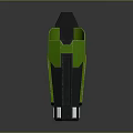 Green And Black Tactical Weapon With Metallic Parts And Structural Design