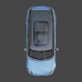 Blue Mini Five Door Car With Black Alloy Wheels And Sporty Exterior Design