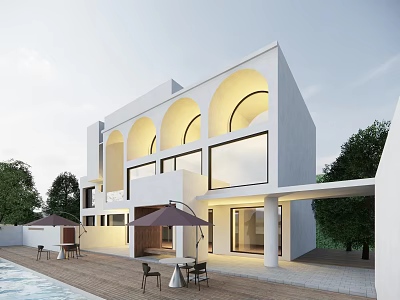 Modern Single-family Villa Rural Self-built House Rural Private House Villa Rural Self-built House Resort Hotel Mountain Villa Simple Villa 3d model
