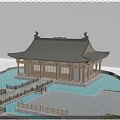 Chinese Ancient Architecture Homestay Architecture Country House Ancestral Temple Ancestral Hall Courtyard 3d model