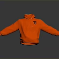 Vibrant Orange Hoodie With D Logo Stylish Design Soft Fabric For Casual Wear