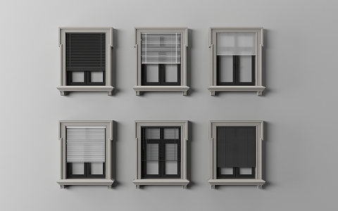 modern venetian blinds sunshade 3d model