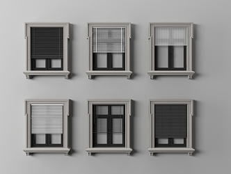 modern venetian blinds sunshade 3d model