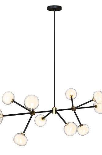 nabila multi-ball chandelier 18 3d model