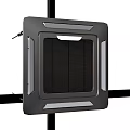 Sleek Black Air Cooler Fan With Modern Grille Design And Ventilation Frame