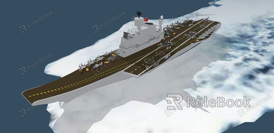 modern aircraft carrier carrier ship model