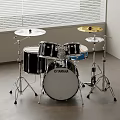 Modern musical instrument drum set 3d model
