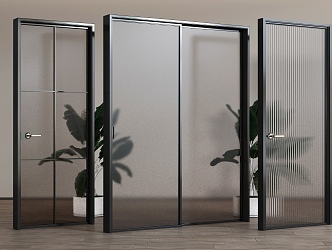 Glass door 3d model