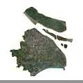 Satellite Image of Regional Area Showing Coastline Boundary Lines Terrain and Road Network