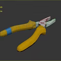 Yellow Handle Pliers with Blue Stripe Practical Hardware Tool for Household Repairs