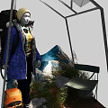 ICE Live Stream Showcasing Eco Humanistic Fashion Exhibition With Clothing Mountain View And Green Plants