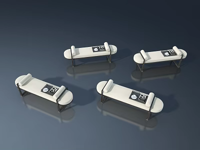 White Hinged Door Models With Black Labels And Smooth Surface Design 3d model