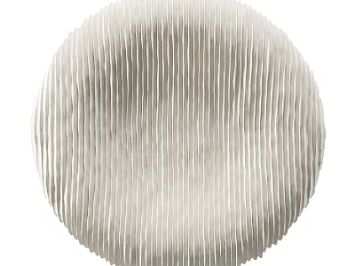 Round Wall Decor With Vertical Stripes And Minimalist Textured Surface For Modern Home 3d model